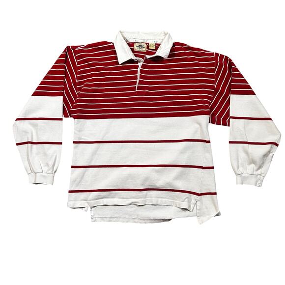 Vintage 90s INC Rugby Striped Long Sleeve Polo Shirt Y2K - Picture 1 of 3
